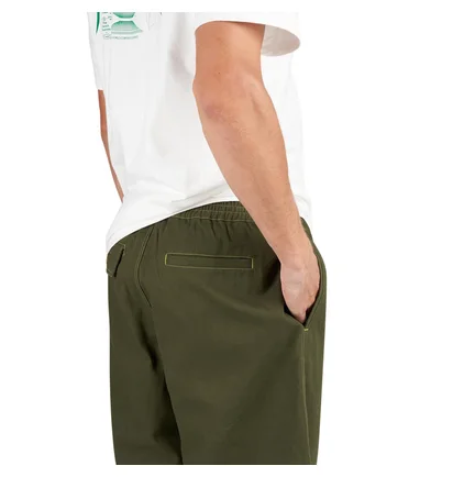 Metalwood Contrast Stitch Elastic Waist Short (Grün)