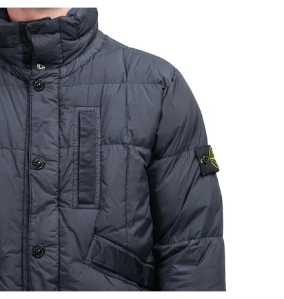 Stone Island Garment Dyed Nylon Down Jacket (Navy)