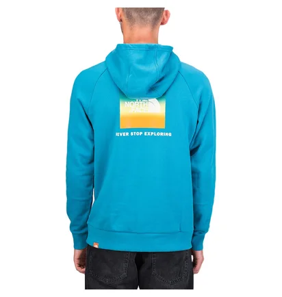 The North Face M Raglan Red Box Hoodie (Blau / Weiß)