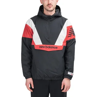 New Balance MT93539 BK Athletics Stadium Insulated Anorak (Schwarz / Weiss / Rot)