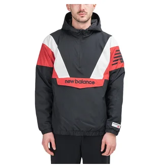 New Balance MT93539 BK Athletics Stadium Insulated Anorak (Schwarz / Weiss / Rot)