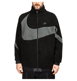 Nike NSW Reversible Swoosh Fullzip Jacket (Schwarz / Grau)