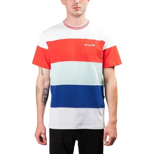 Aimé Leon Dore Striped Ribbed Collar Tee (Weiß)