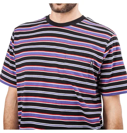 Stüssy Dennis Stripe Crew (Schwarz)