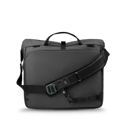 Heimplanet Transit Line Roll Top Messenger Bag (Schwarz)