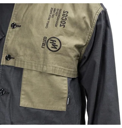 Neighborhood Combat LS Shirt (Schwarz / Oliv)