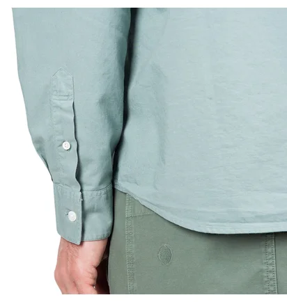 Norse Projects Hans Cotton Linen GMD Shirt (Blaugrau)