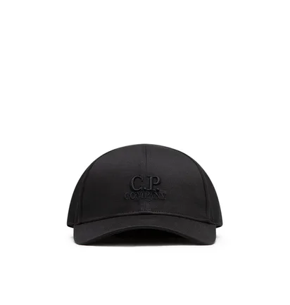 C.P. Company Gabardine Logo Cap (Schwarz)
