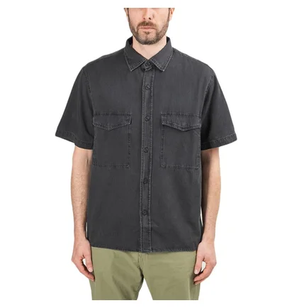 Edwin Big Shirt SS Sky Double Black Denim (Schwarz)