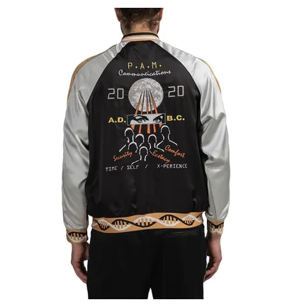 P.A.M. Team Work Reversible Satin Jacket (Schwarz / Grau)