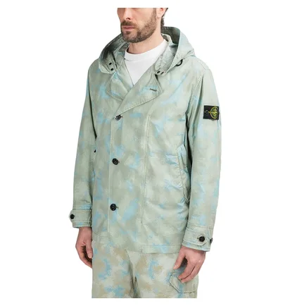 Stone Island Camo Dévoré Watro-TC Jacket (Beige / Grau)
