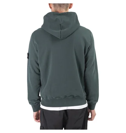 Stone Island Full Zip Hooded Sweat (Dunkelgrün)