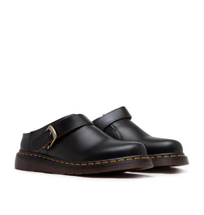 Dr. Martens Isham Vintage Smooth Leather Slingback Mules (Schwarz)