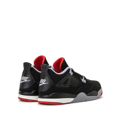Air Jordan 4 Retro (PS) 'Black Cement' (Schwarz / Rot)