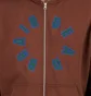 Brain Dead Collegiate Zip Up Hoodie (Braun)