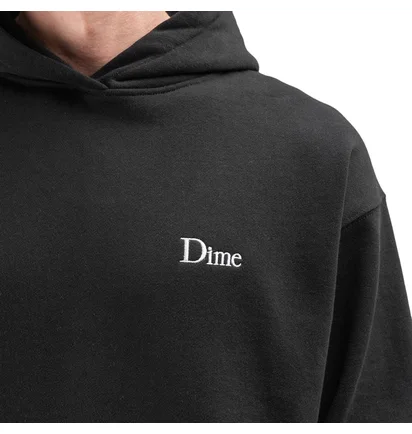 Dime Classic Small Logo Hoodie (Schwarz)