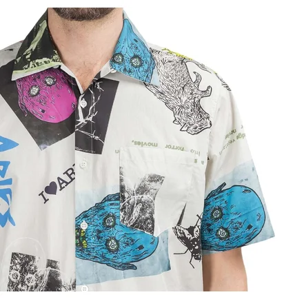 Aries Thrasher Hawaiian Shirt (Weiß)