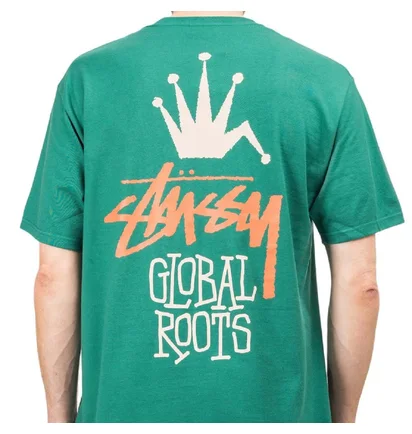 Stüssy Global Roots T-Shirt (Dunkelgrün)