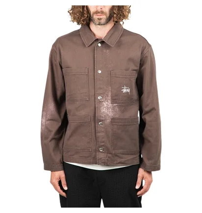 Stüssy Spotted Bleach Chore Jacket (Braun)