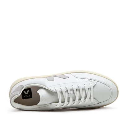 Veja V-12 Leather (Weiß / Grau)