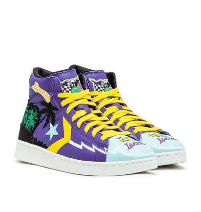 Converse x Chinatown Market 'Lakers Championship Jacket' Pro Leather Hi (Lila)
