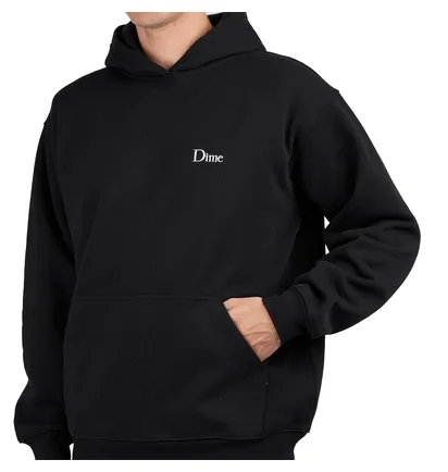 Dime Classic Small Logo Hoodie (Schwarz)