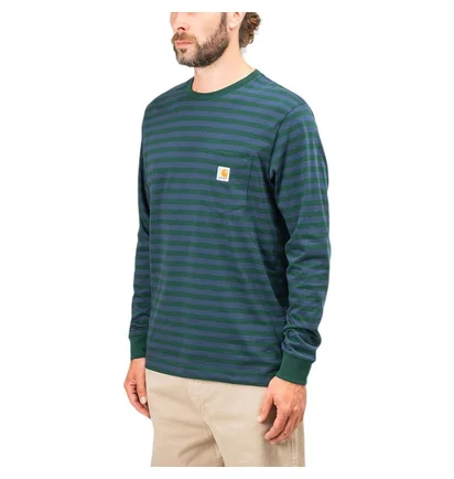 Carhartt WIP Parker Pocket Longsleeve (Grün / Blau)