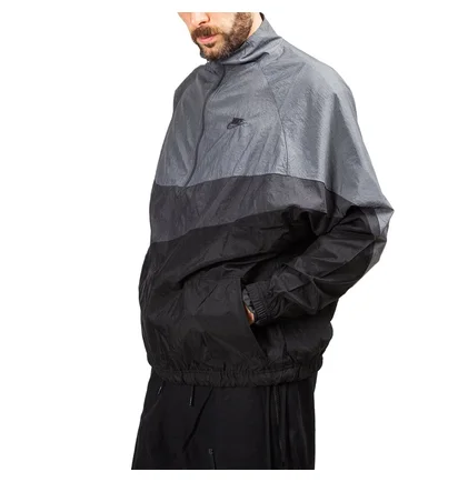 Nike Swoosh Woven Halfzip Jacket (Schwarz / Grau)
