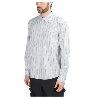 Stüssy Jacquard Logo Stripe Shirt (Weiß)