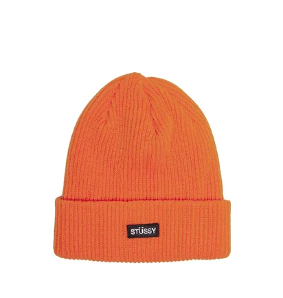 Stüssy Small Patch Watchcap Beanie (Orange)