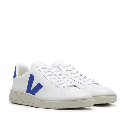 Veja V-12 Leather (Weiß / Blau)