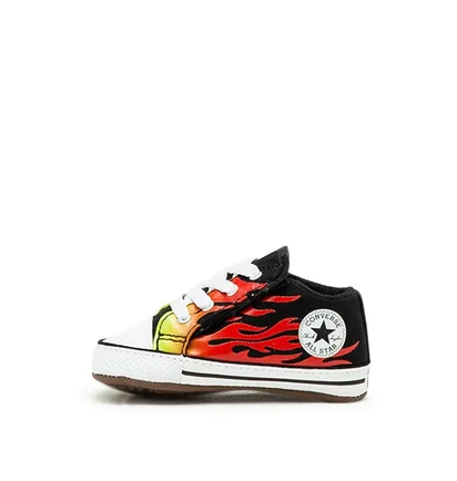 Converse Kids Archive Flames Chuck All-Star Cribster Mid (Schwarz / Weiß / Rot)