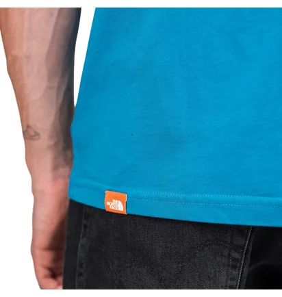 The North Face M SS Fine Tee (Blau / Gelb)