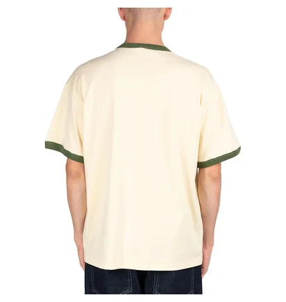 Brain Dead Mouthworm Short Sleeve Ringer Tee (Beige / Grün)