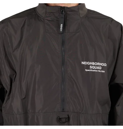 Neighborhood Staff Nylon Popover E-Jacket (Schwarz)