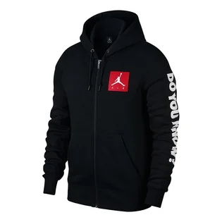 Nike Air Jordan 3 Flight Fleece Full-Zip Hoodie (Schwarz / Rot / Weiß)