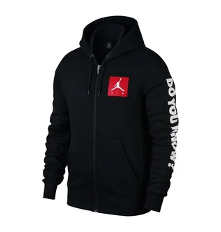 Nike Air Jordan 3 Flight Fleece Full-Zip Hoodie (Schwarz / Rot / Weiß)
