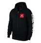 Nike Air Jordan 3 Flight Fleece Full-Zip Hoodie (Schwarz / Rot / Weiß)