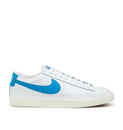 Nike Blazer Low Leather (Weiß / Hellblau)