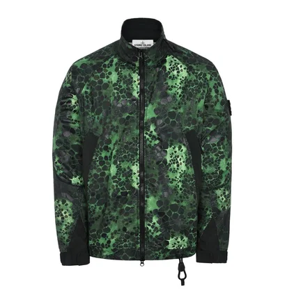 Stone Island Alligator Camo Light Cotton - Nylon Rep (Grün)