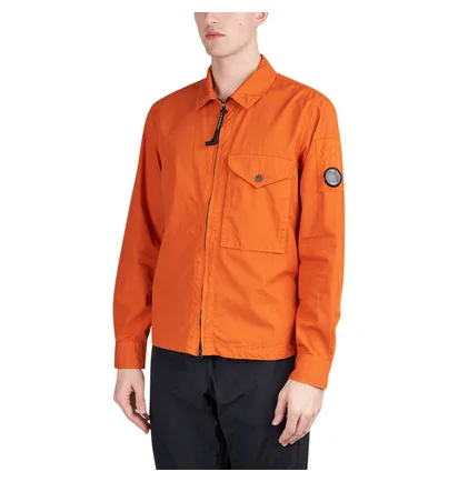 C.P. Company Rip Stop Pocket Shirt (Orange)