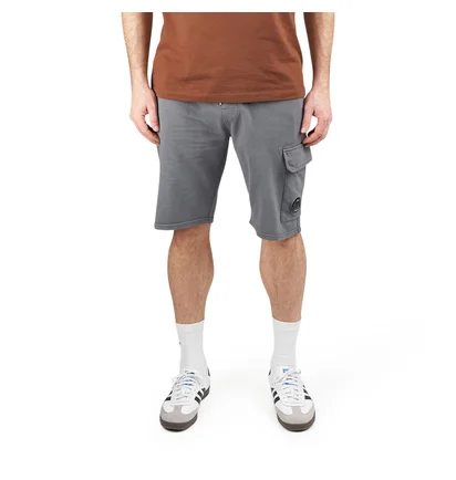 C.P. Company Light Fleece Cargo Lens Shorts (Grau)