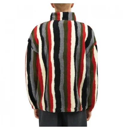 Pleasures Old E Quarter Zip Sherpa Pullover (Multi)