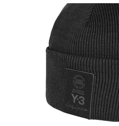 Y-3 Logo Beanie (Schwarz)