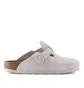 Birkenstock Boston Soft Footbed Suede Leather (Hellgrau)