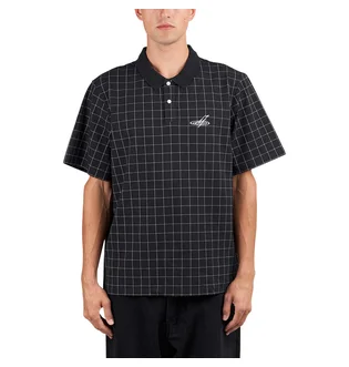 Metalwood Windowpane Polo (Schwarz)