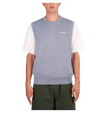 Carhartt WIP Script Vest Sweater (Blau)