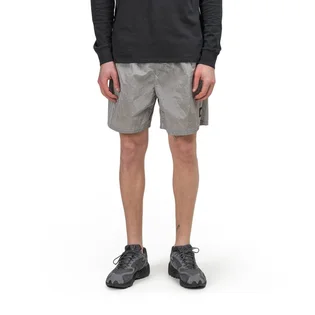 Stone Island Nylon Metal Patch Logo Swim Shorts (Grau)