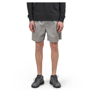 Stone Island Nylon Metal Patch Logo Swim Shorts (Grau)