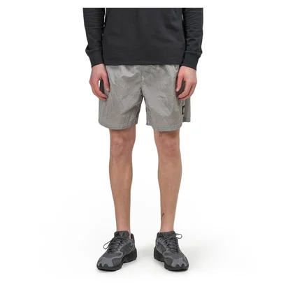 Stone Island Nylon Metal Patch Logo Swim Shorts (Grau)